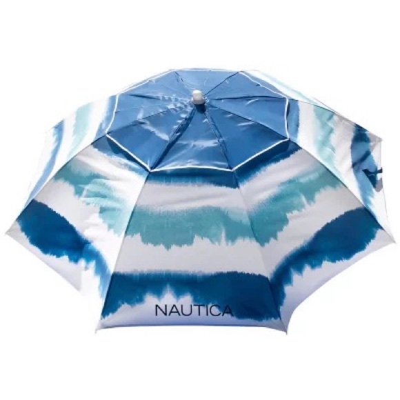 Nautica Beach Umbrella 7' of Full Coverage UPF 50+ Sun Protection Tie Dye - Picture 2 of 7